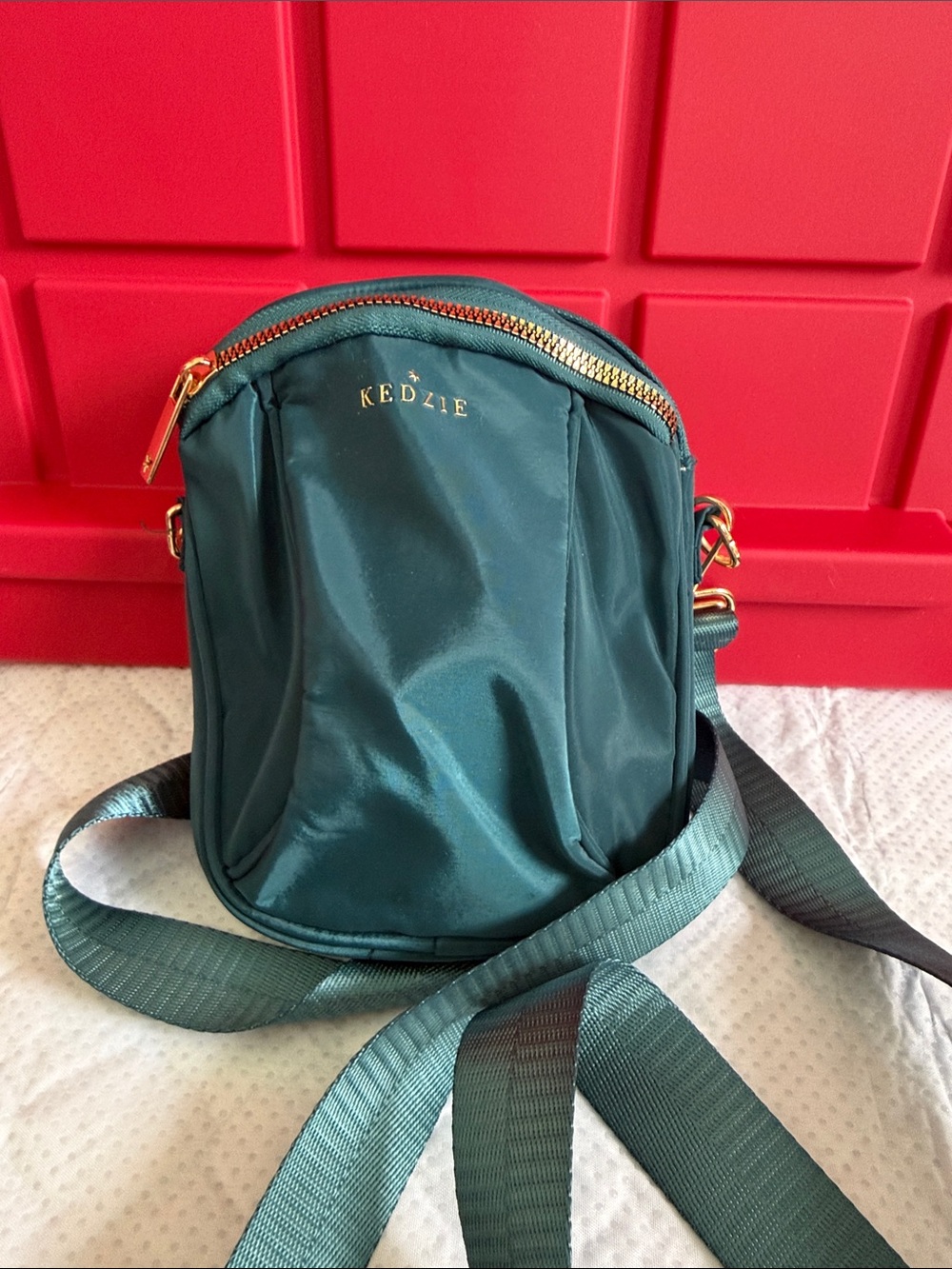 Kedzie Teal Crossbody Bag - Sleek Nylon Crossbody Purse